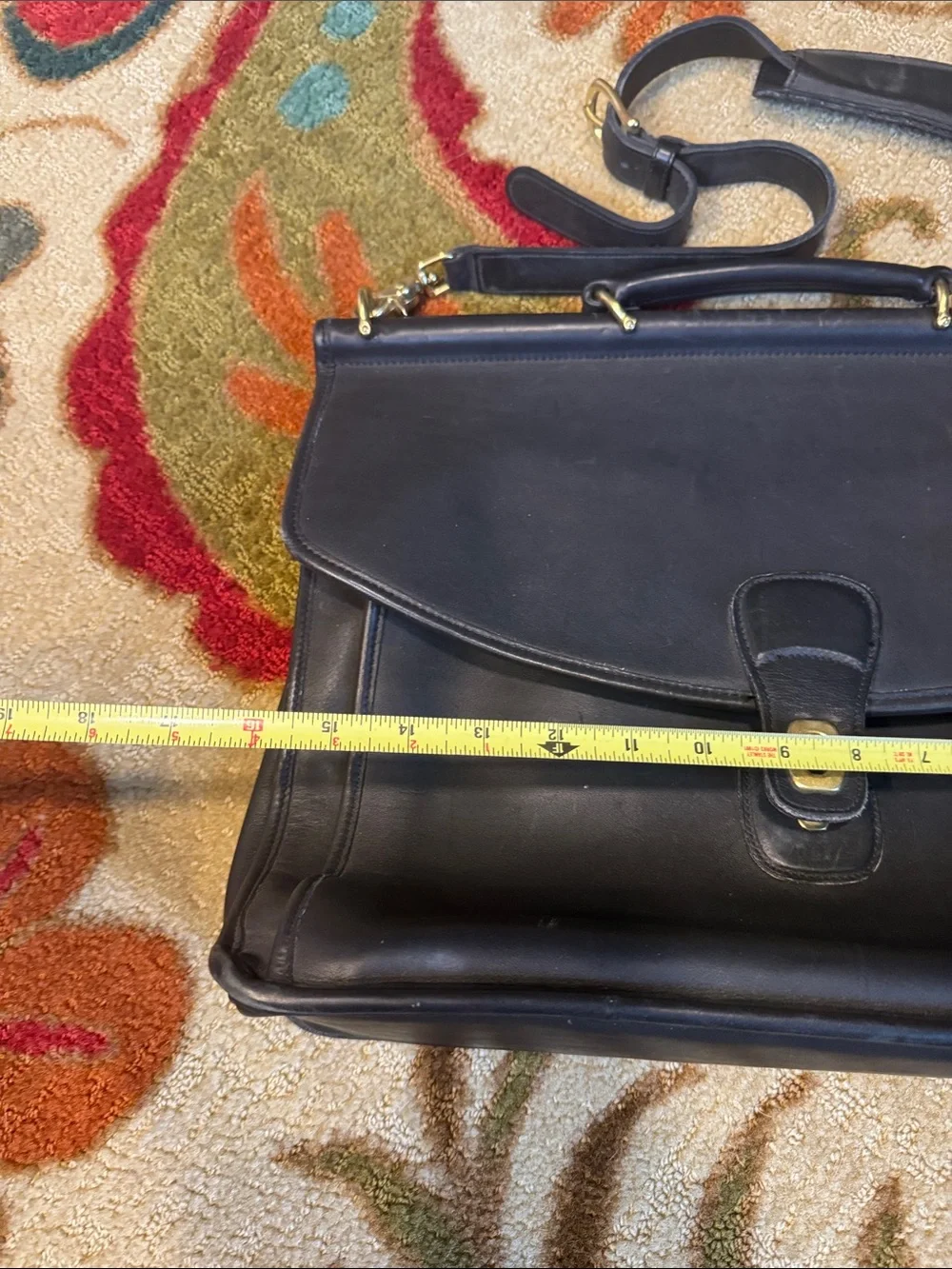 Authentic Vintage Coach # 5266 Black Leather Beekman Brief